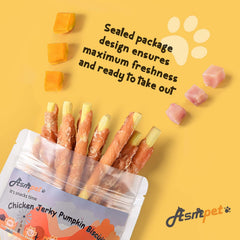 ASMPET pumpkin-biscuits closeup emphasizes vitamin-rich texture for daily treats