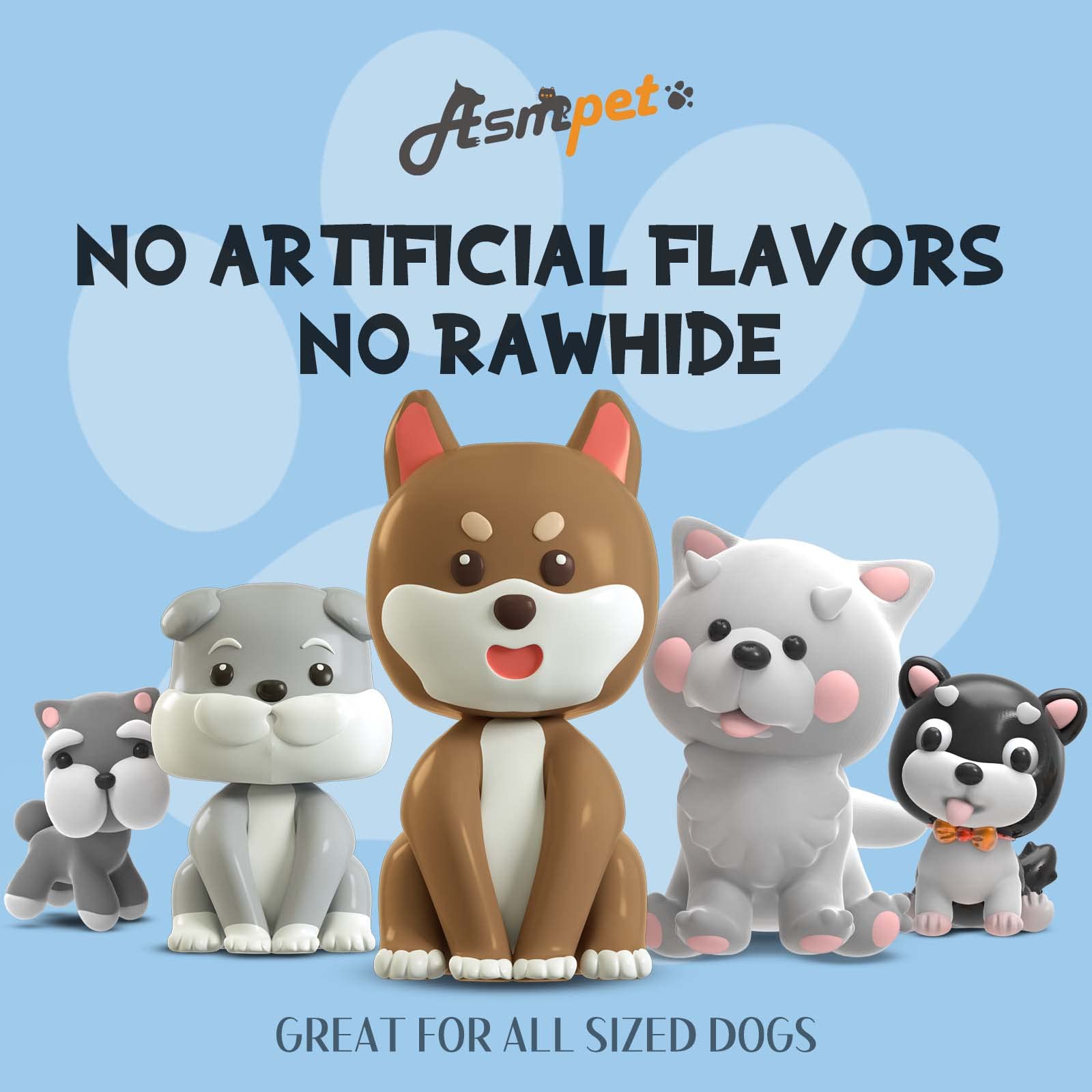 ASMPET snack para paseos, cómodo de llevar y compartir durante la salida.