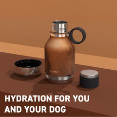 Asobu Buddy Bottle dog food and treat storage keeps snacks handy.