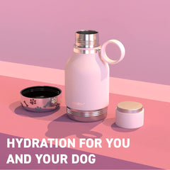 Asobu Buddy Bottle pink insulated stainless steel design keeps drinks cold for longer outings.