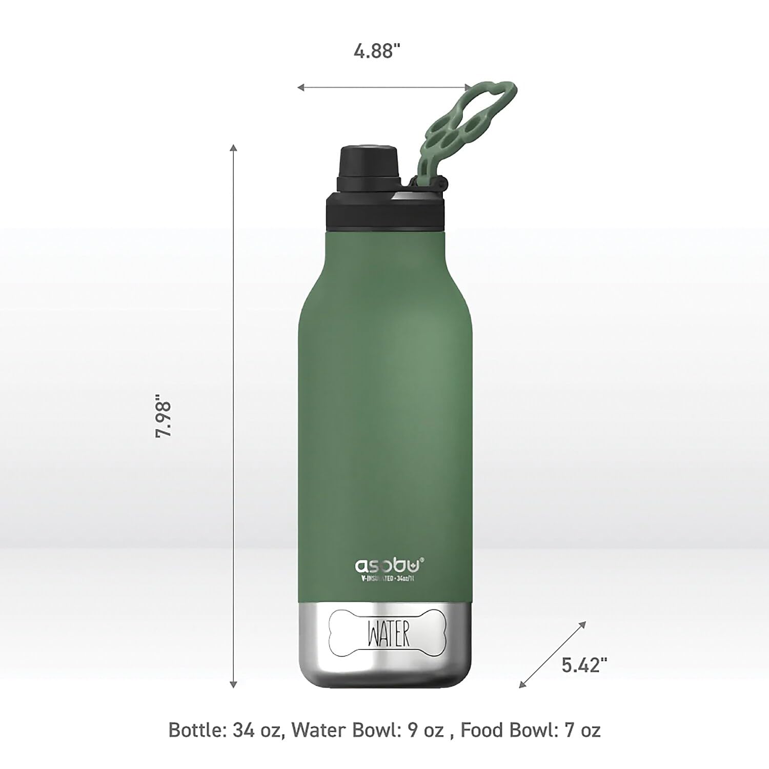 Asobu Dog Barky Bottle insulated body preserves cool water during long hikes.