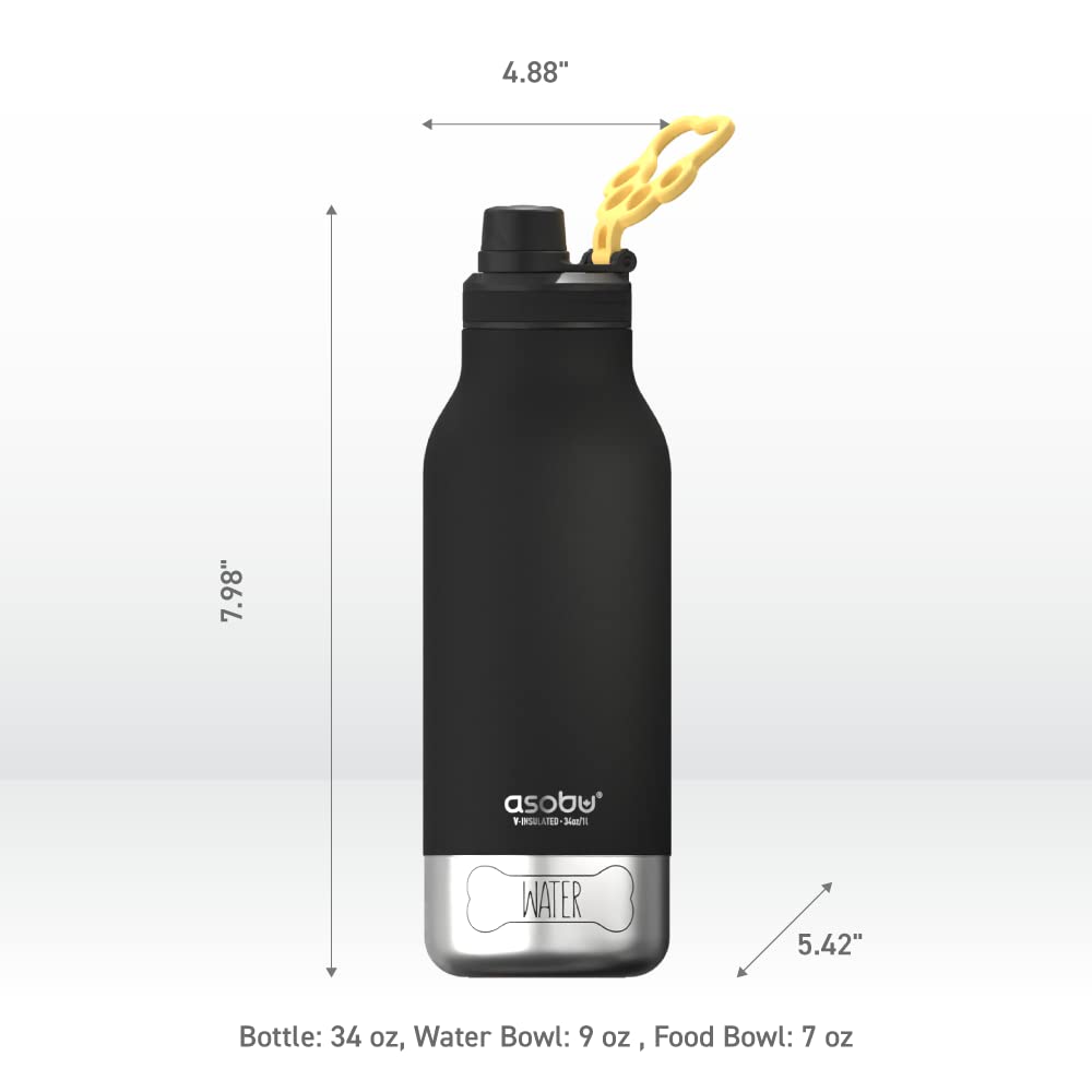 Asobu Dog Barky Bottle stainless-steel construction conveys durability and clean taste for rugged adventures.