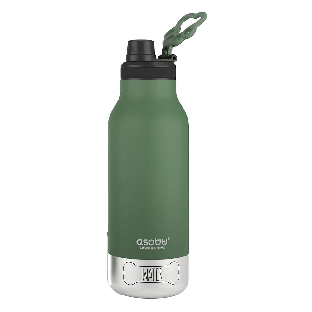 Asobu Dog Barky Bottle two bowls attached offer convenient water and food on trails.
