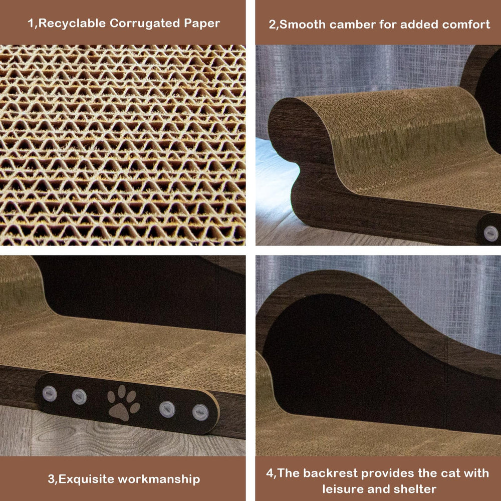 Asou cat scratcher couch installation step 2 completes the frame.