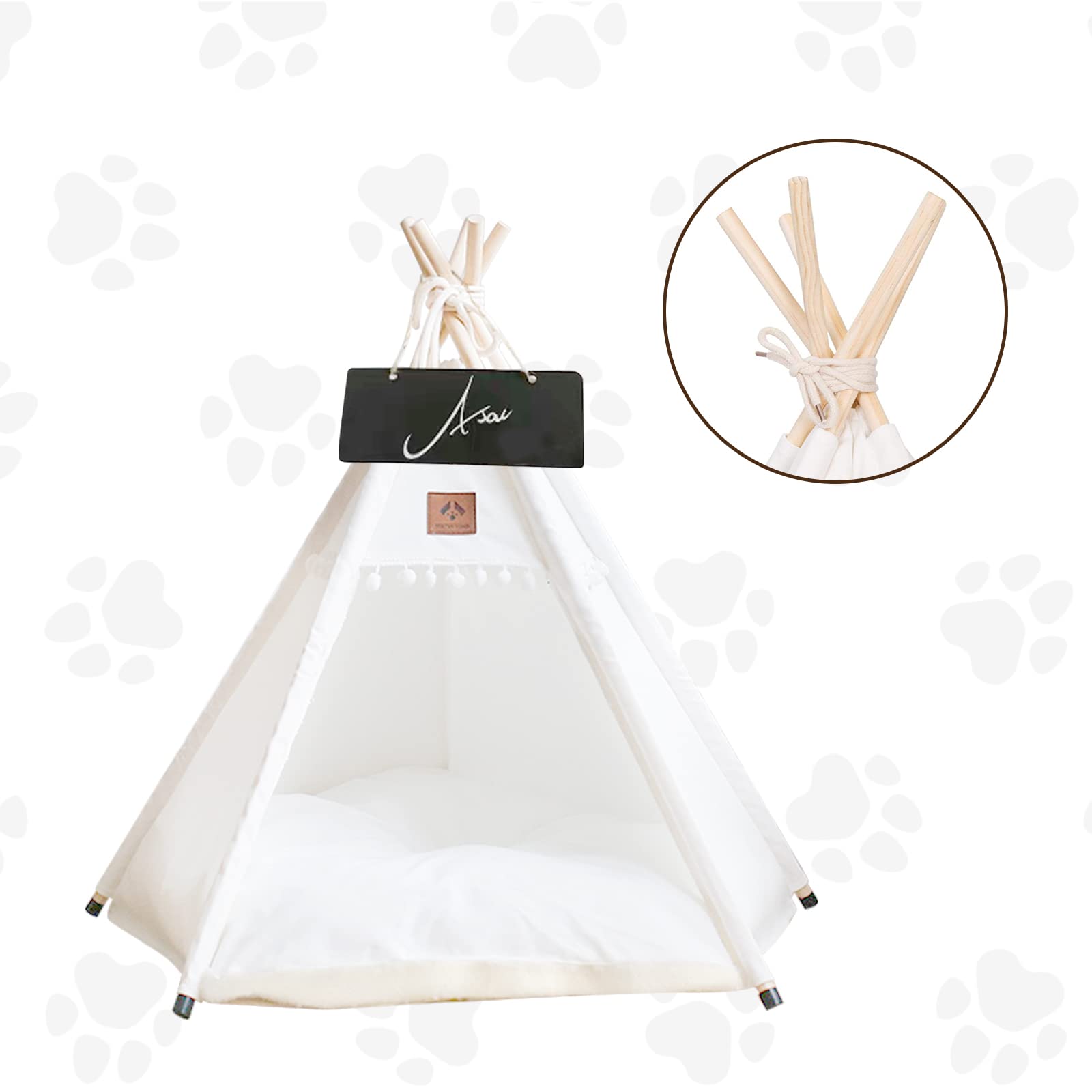 Asou dog-teepee easy-assembly shows quick setup in minutes.
