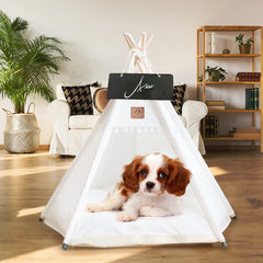Asou pet-teepee private-hideaway provides a calm retreat for snoozing.