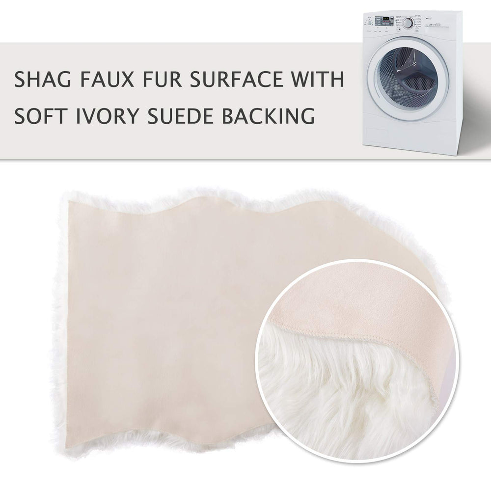 Asrug ivory suede-backed rug stays sturdy under pets and feet.