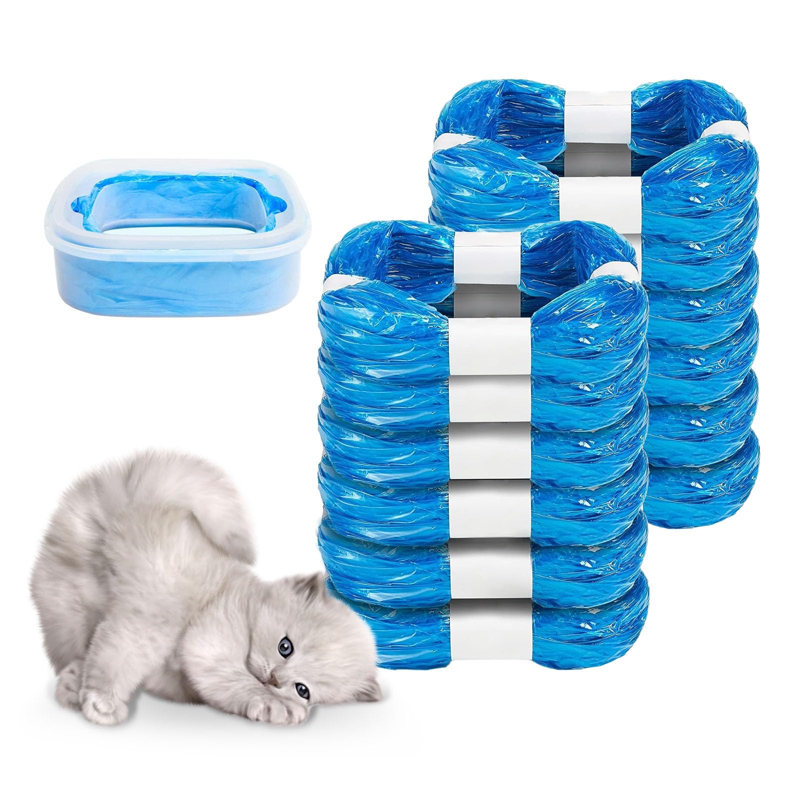 Astrallgn 12-pack cat litter refills in blue pack for longer-lasting use
