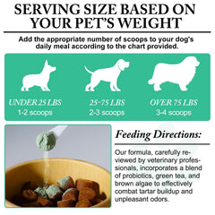 asusxcli pet dental powder in bowl ready to mix with meals for fresh breath