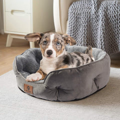Asvin dog bed anti-slip bottom keeps it in place on smooth floors