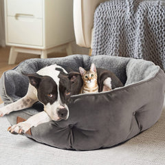 Asvin large dog bed with anti-slip bottom stays in place on smooth floors