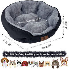 Asvin Small Dog Bed features anti-slip bottom to keep it in place.
