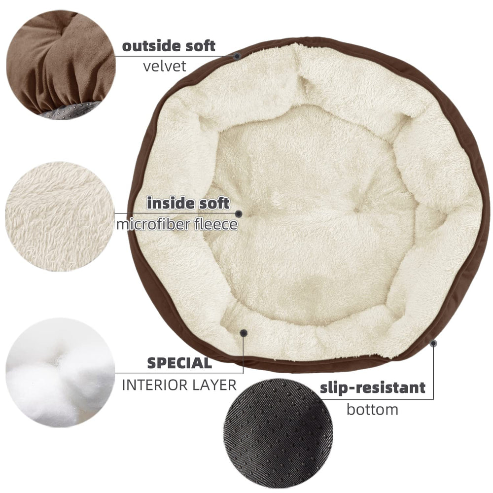Asvin small dog bed machine-washable for easy cleanup after playtime.