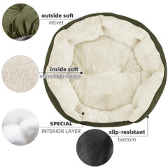 Asvin small dog bed water-resistant oxford bottom protects floors
