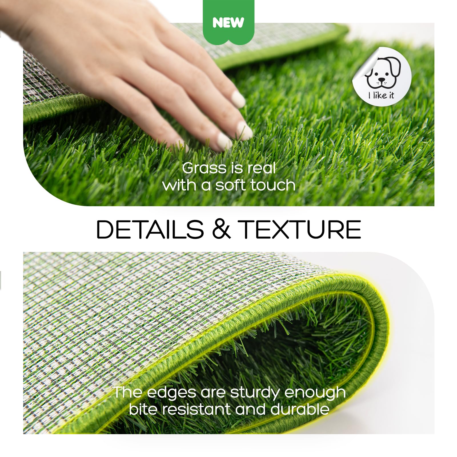 atboma dog grass pad odor-free fiber shows soft washable material for odor control
