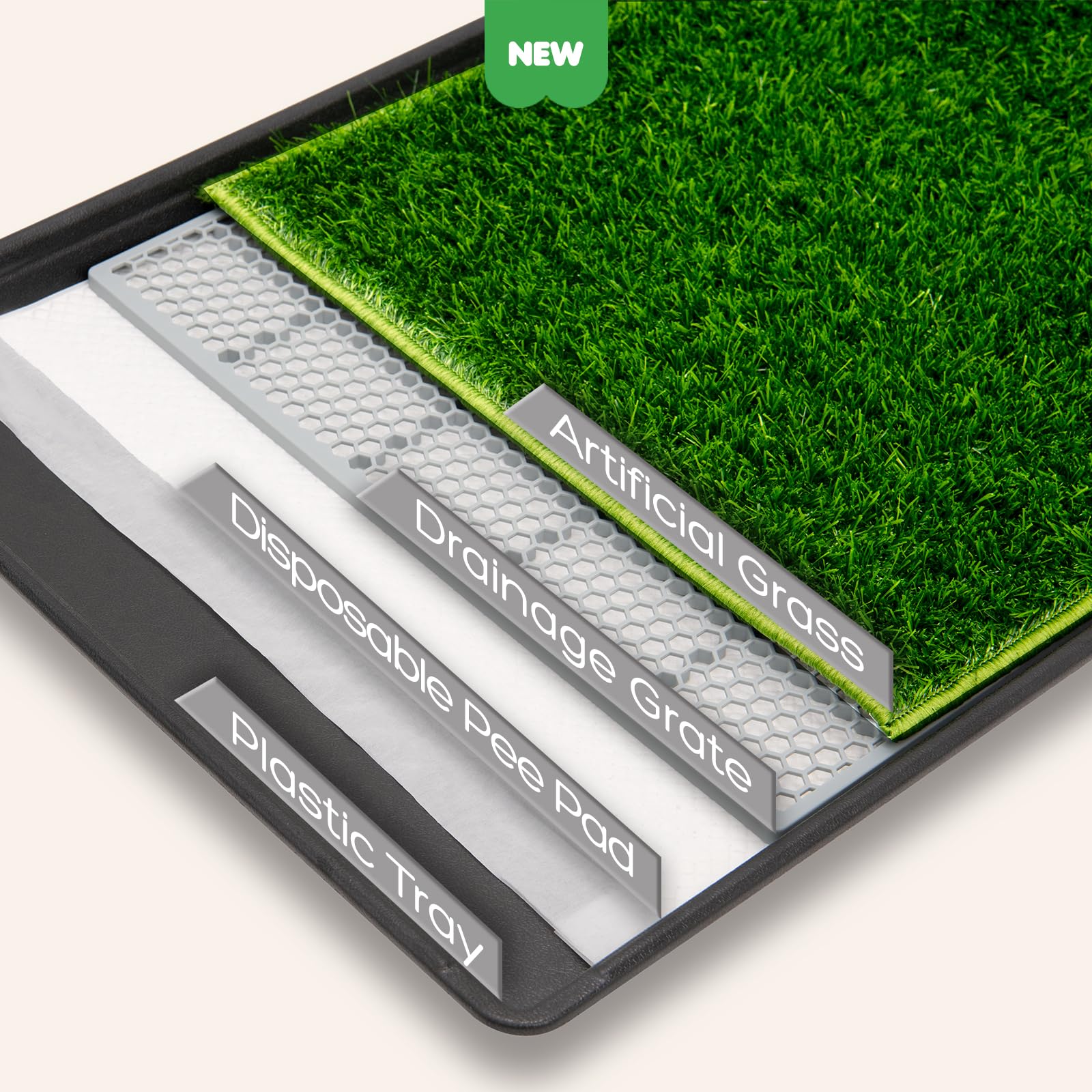 atboma dog grass pad washable fibers simplify cleanup after potty