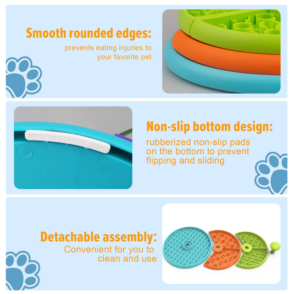 ATDOALL slow-feeder bowl 2-pack offers convenient set for multi-pet households.