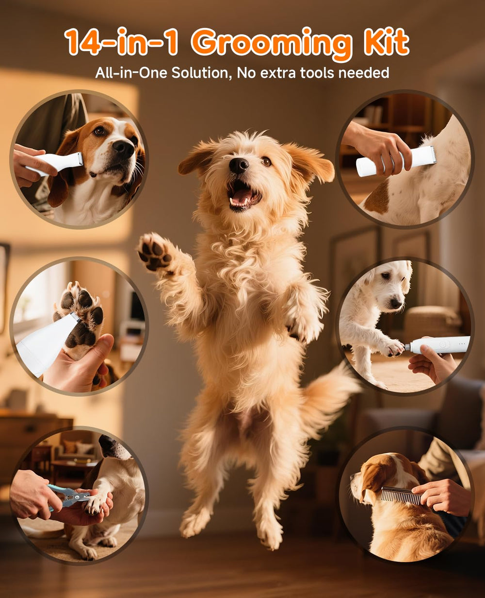 ATESON blades for paws eyes ears; precision trimming for sensitive zones.