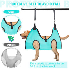 ATESON hammock breathable mesh keeps pets cool during grooming.
