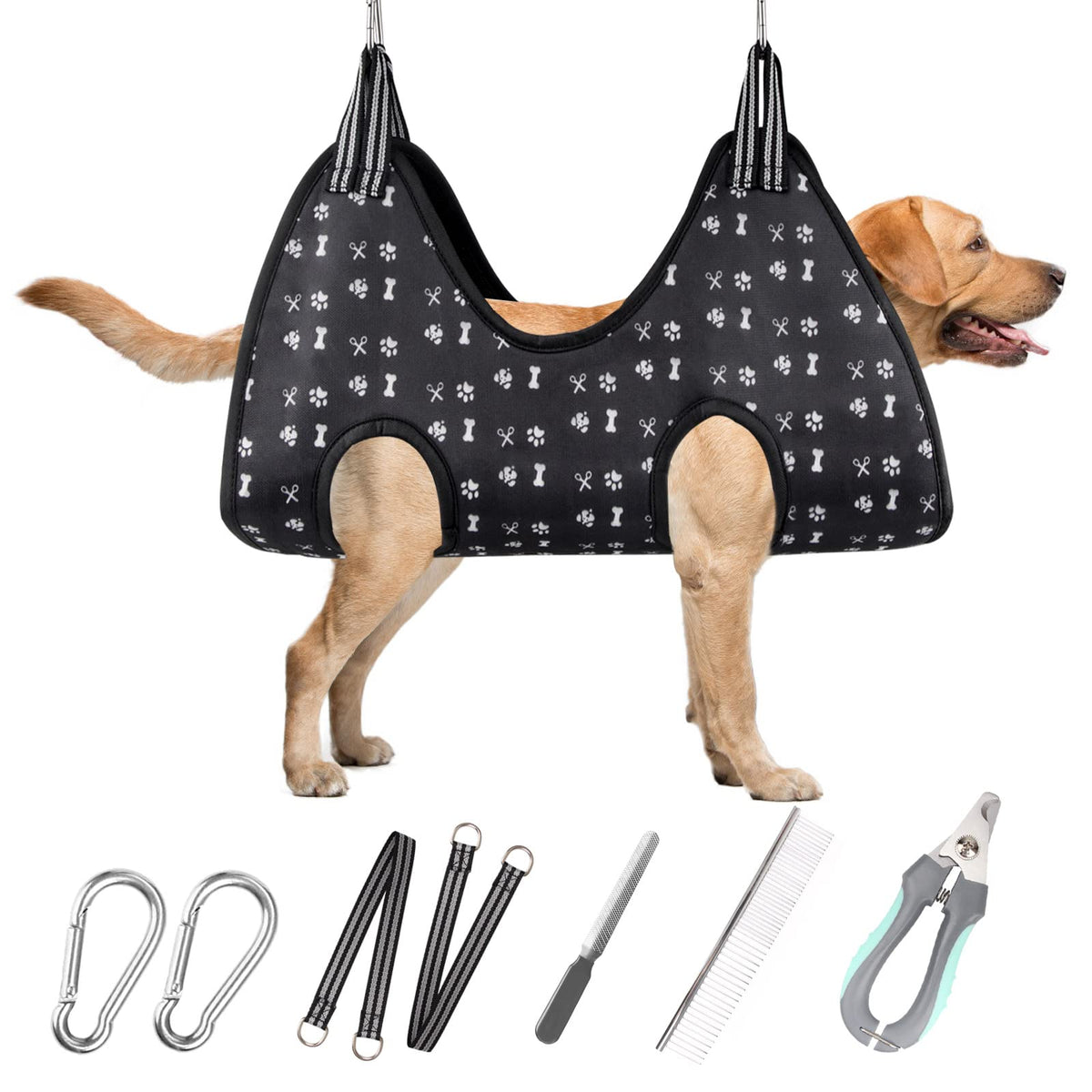 ATESON dog grooming hammock helper on table eases at home grooming sessions