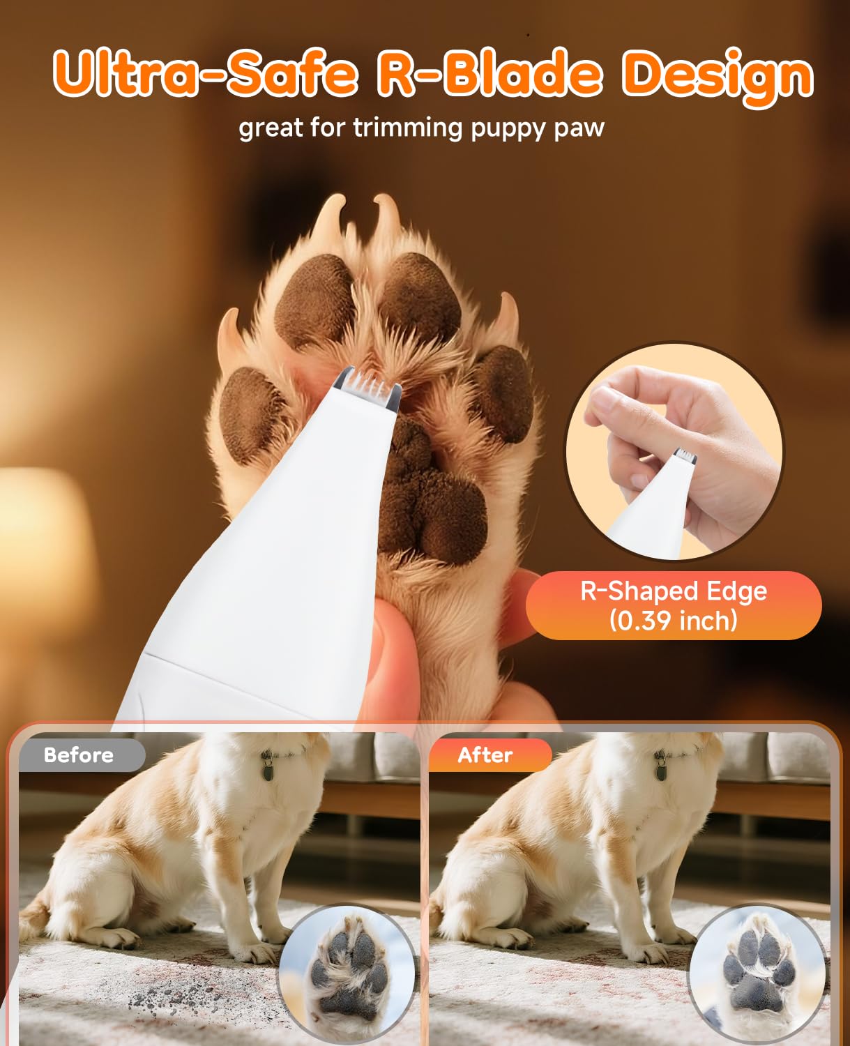 ATESON ipx7 waterproof dog grooming-kit; easy cleaning under running water.