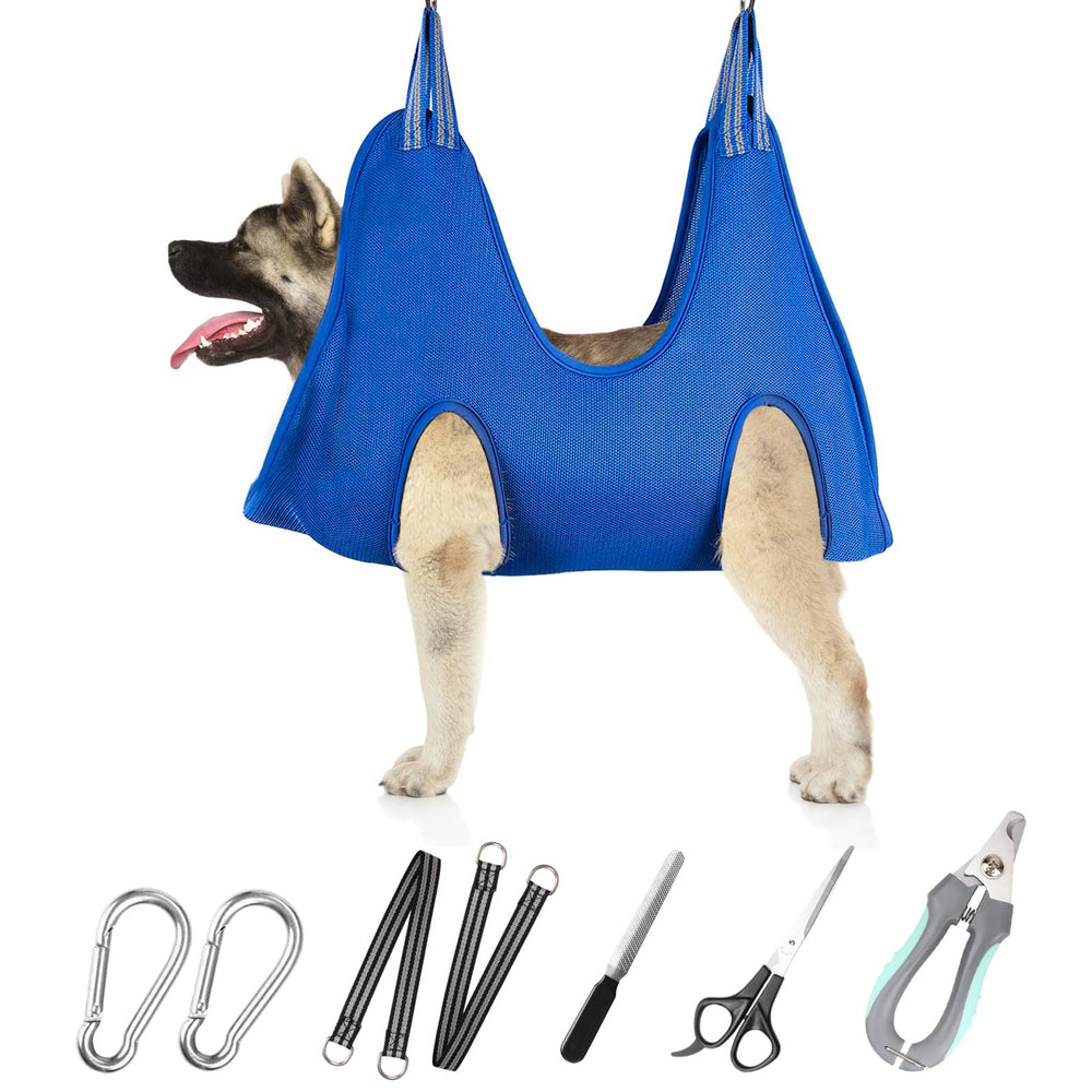 ATESON pet grooming hammock setup shows safe, stress-free at-home nail trimming.