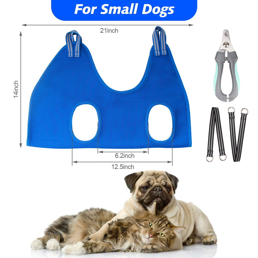 ATESON pet grooming sling crafted from soft material for comfortable restraint during grooming.