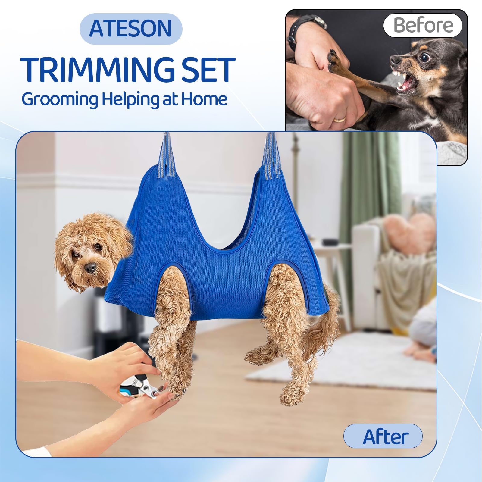 ATESON sizing guide image shows how to measure spacing for a proper fit