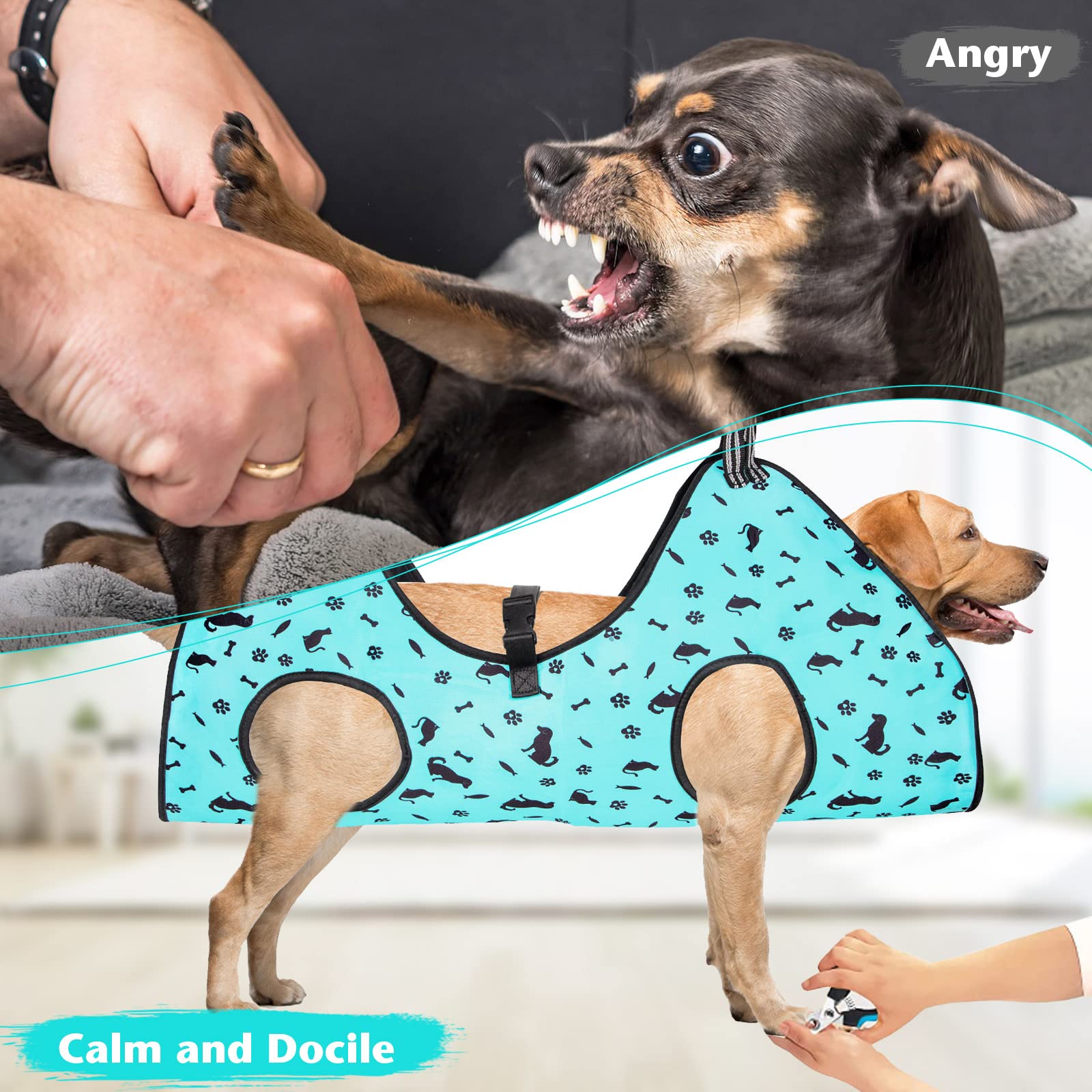 ATESON Size guide front-to-rear leg spacing ensures correct fit for most pets.