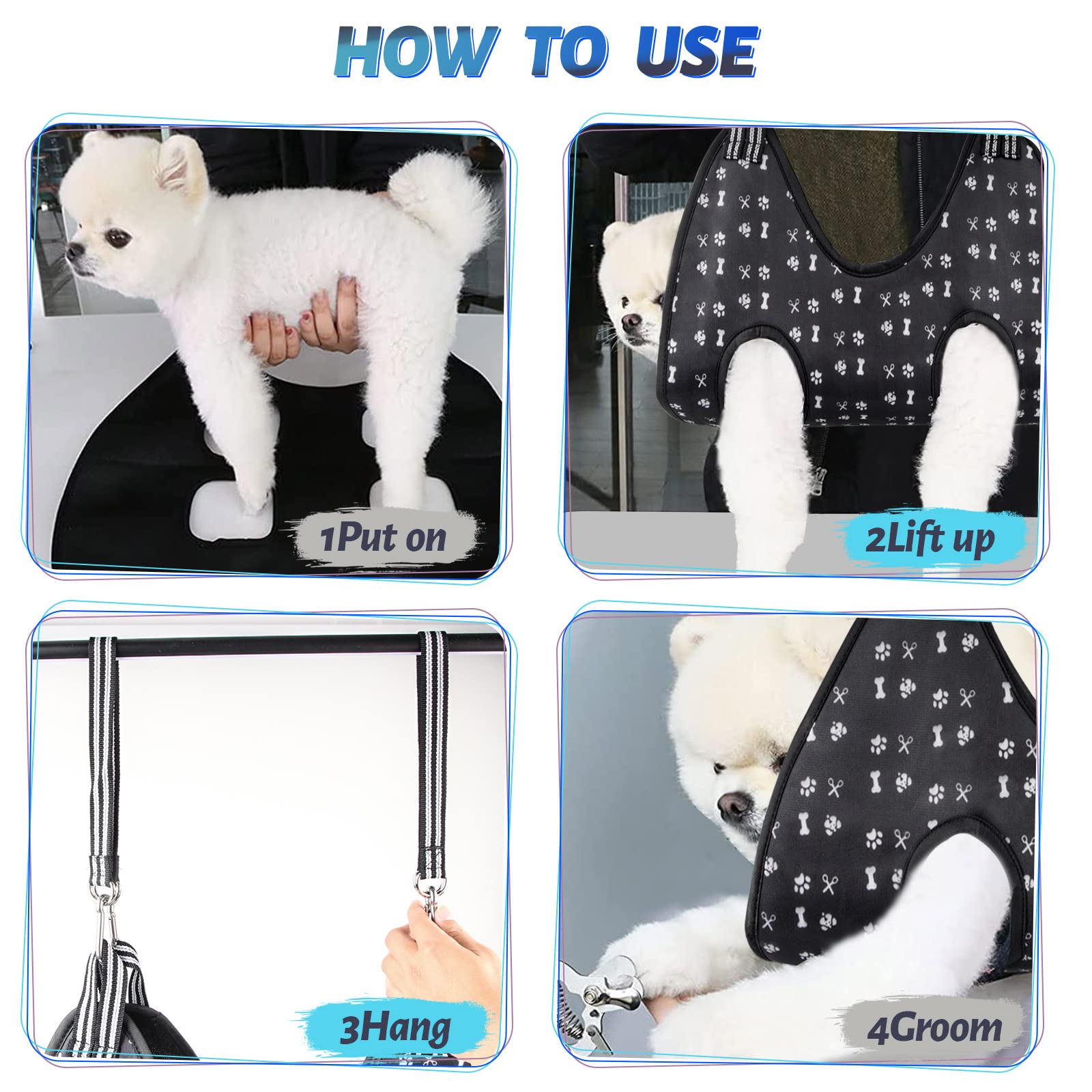 ATESON XL sizing guide showing leg spacing for large dogs