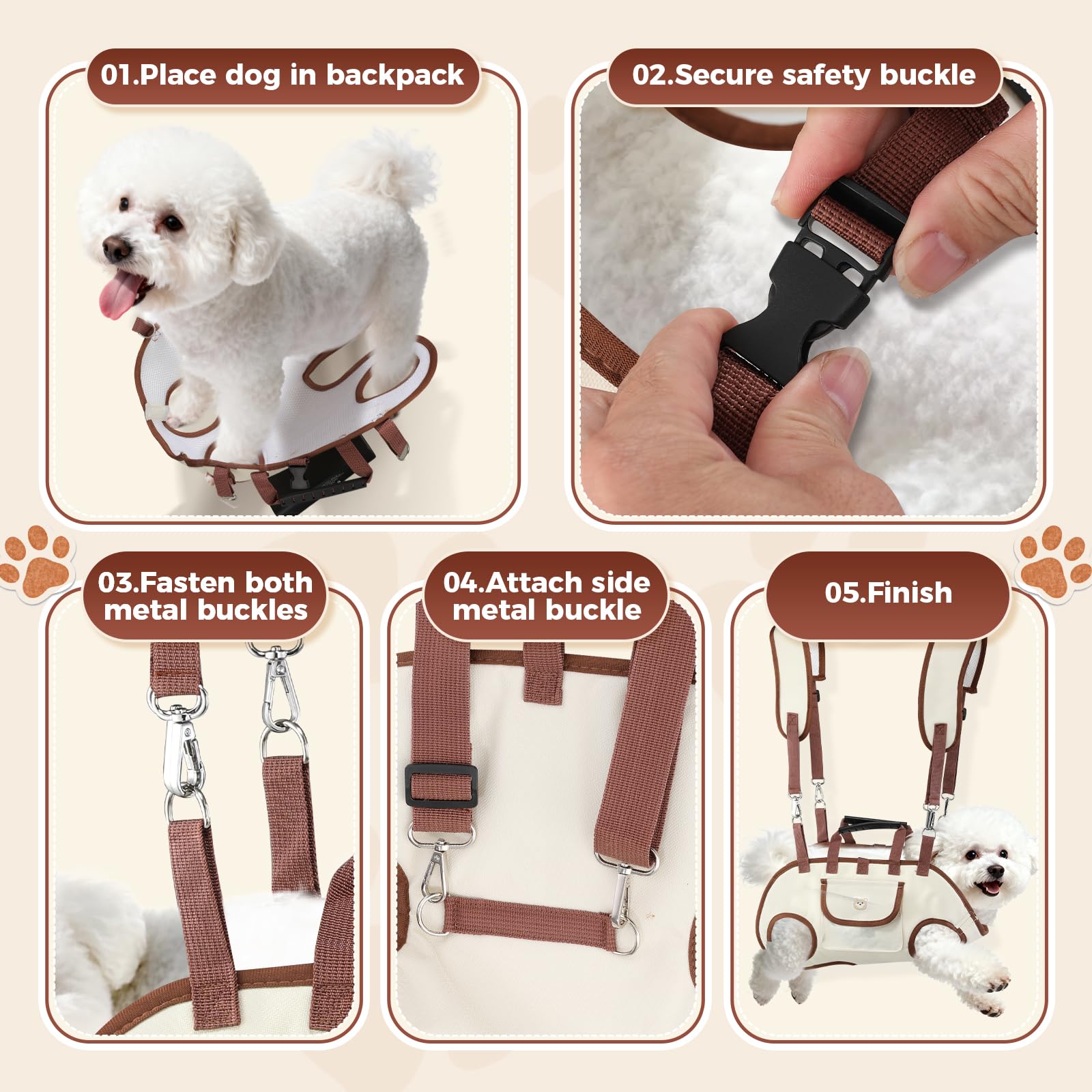 Atiansen padded interior illustration shows soft sponge lining for pet comfort.