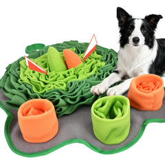 Atiansen Snuffle Mat paw-shaped design boosts dog interaction and curiosity in green