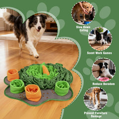 Atiansen Snuffle Mat textured grooves challenge dogs' problem-solving and sniffing