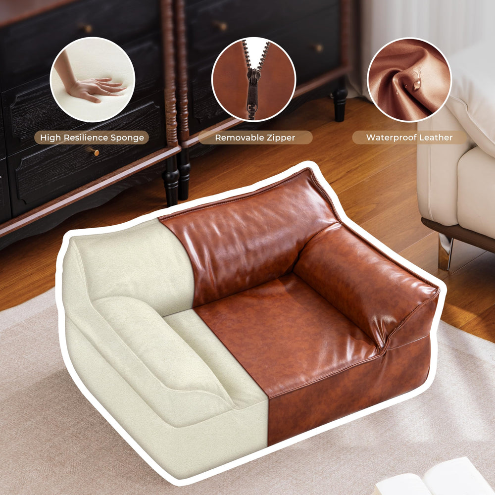 ATJafurn Hydrophobic leather simplifies cleaning after light spills or pet hair.