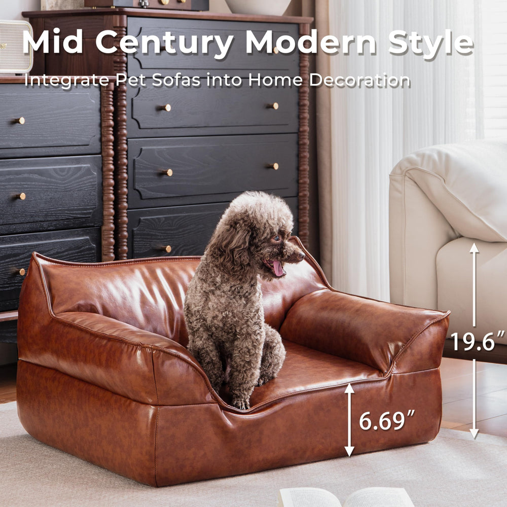 ATJafurn Memory foam base and armrests offer soft support for small dogs.