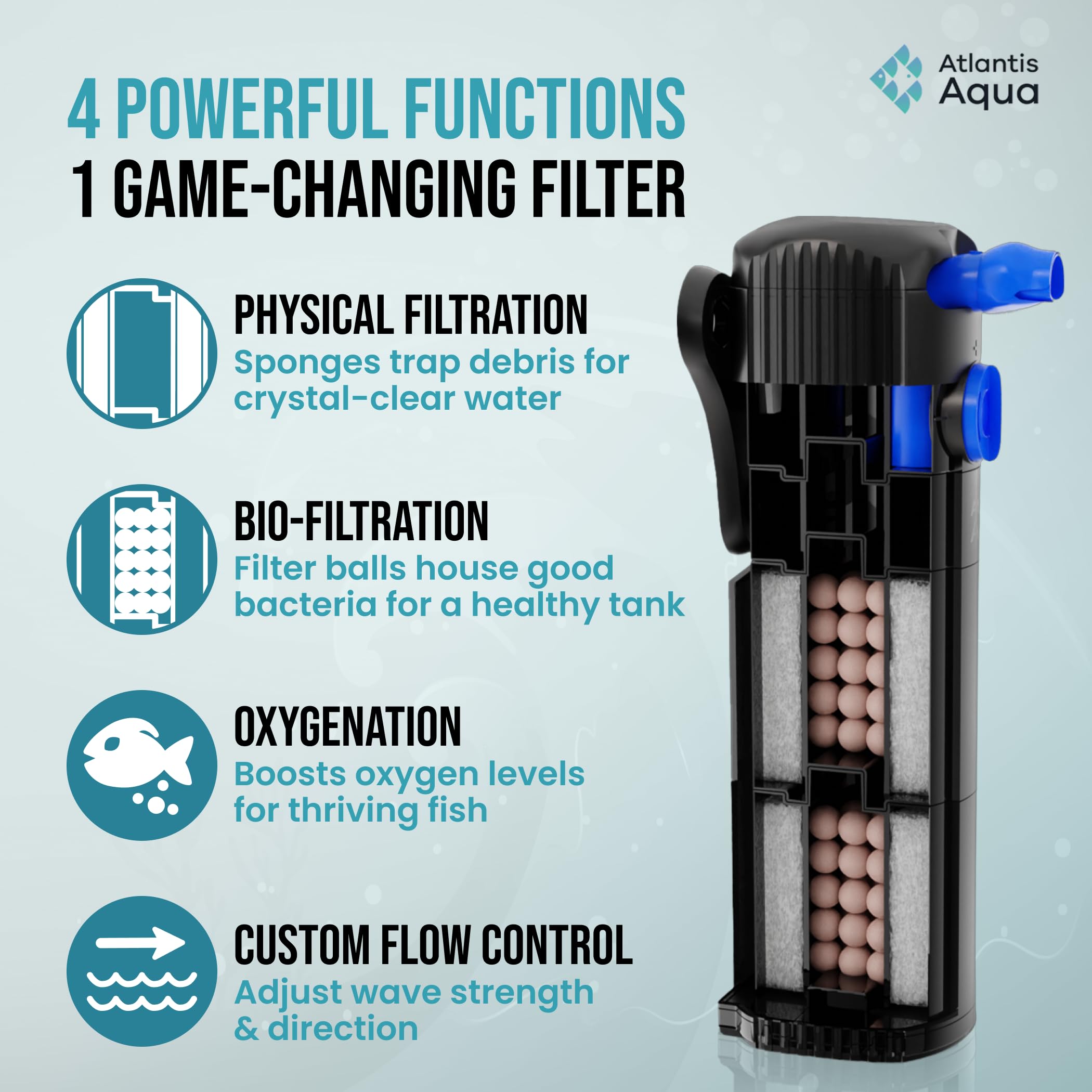 Atlantis Aqua turtle-friendly mode supports safe, active swimming.