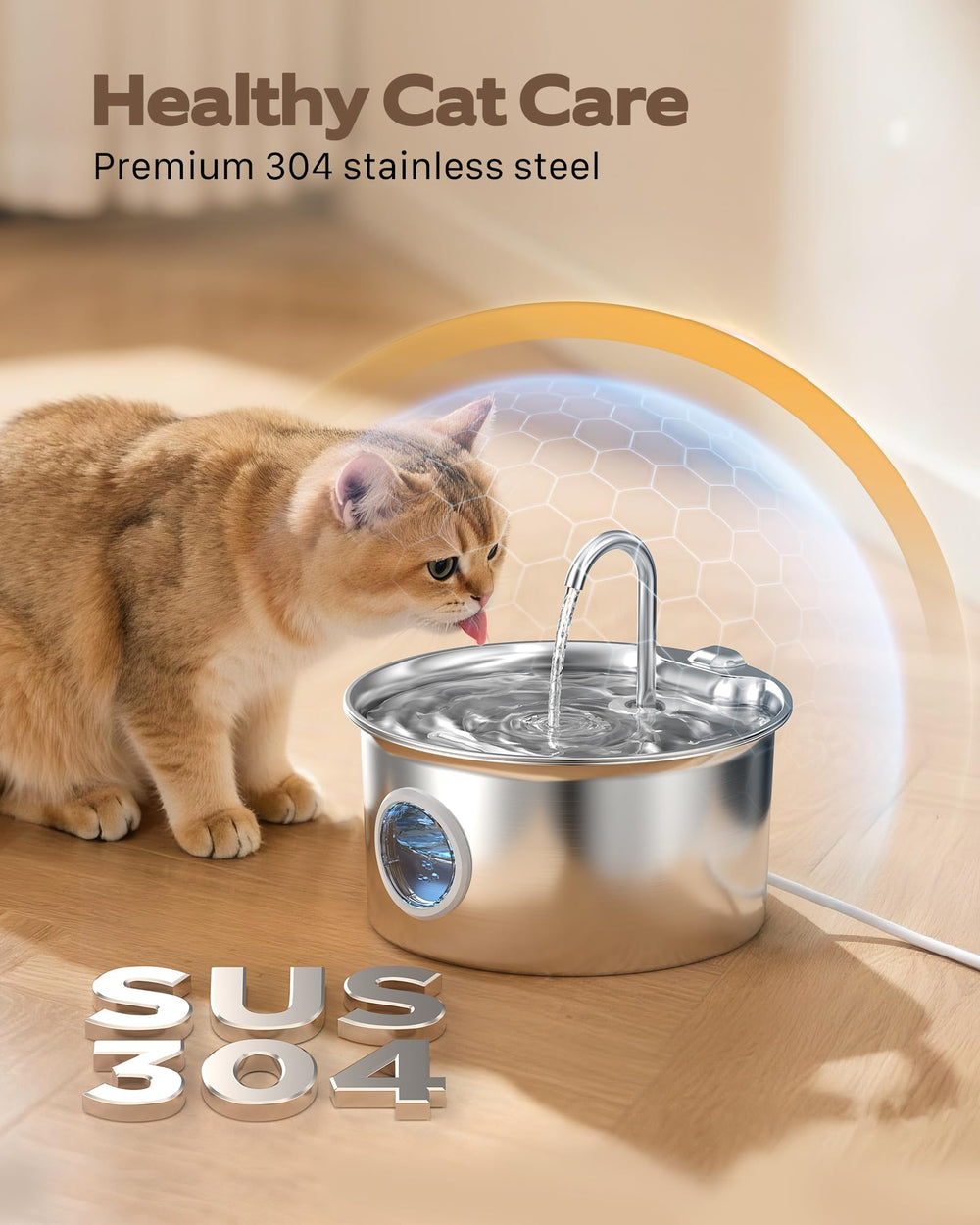 ATMZIQXR 4-stage filtration diagram demonstrates cleaner drinking water for pets.