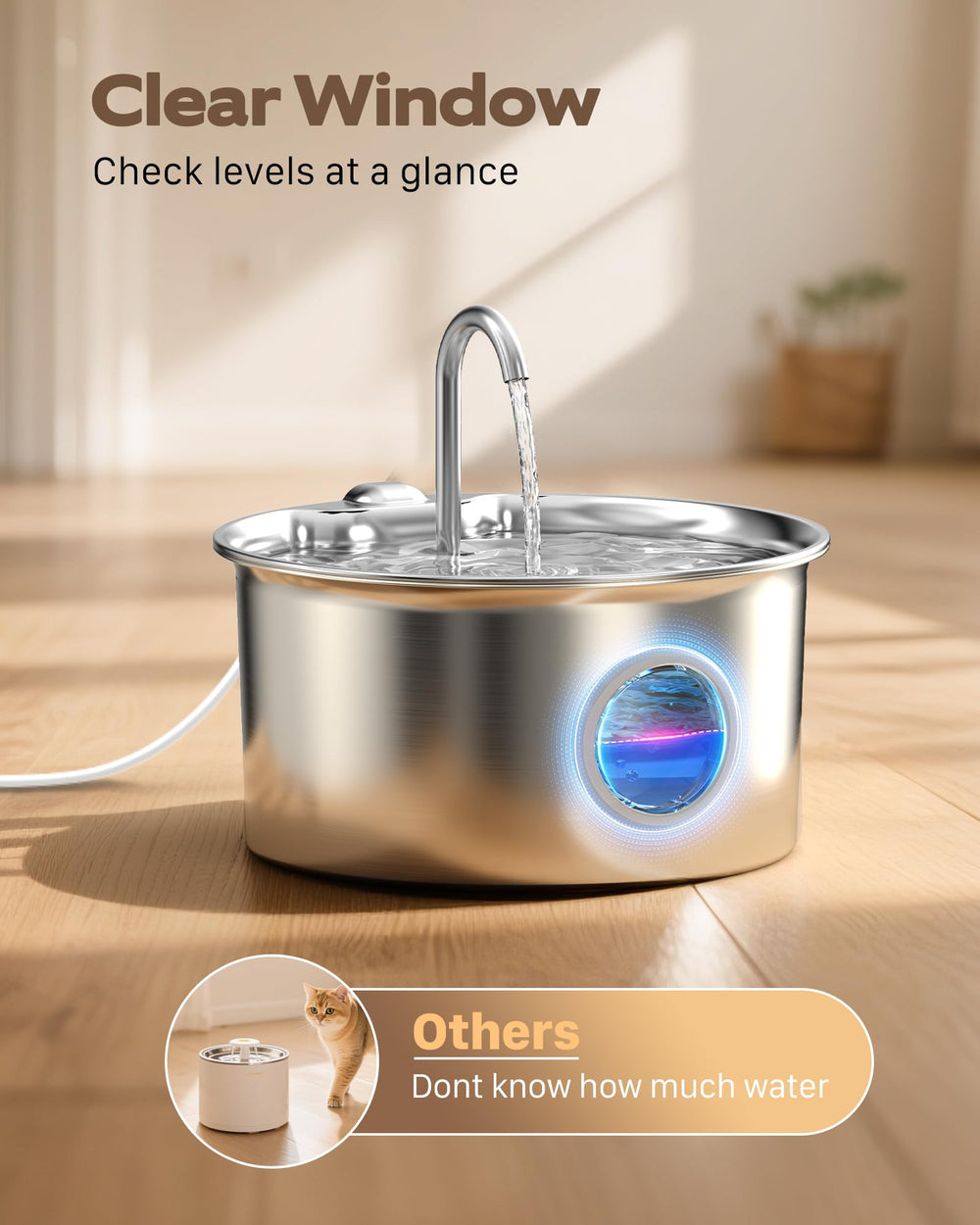 ATMZIQXR water-level window view enables easy refills and hydration tracking.