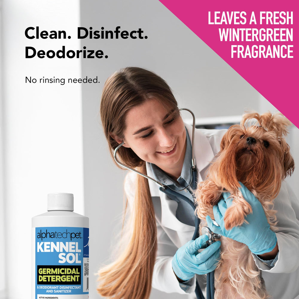 ATP KennelSol-no-rinse benefit highlighting convenient, surface-ready sanitizing without rinsing.