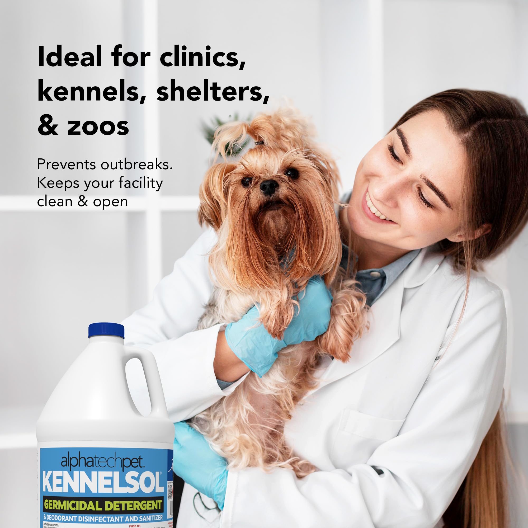 ATP KennelSol pack of 4 jugs illustrating bulk value for facilities.