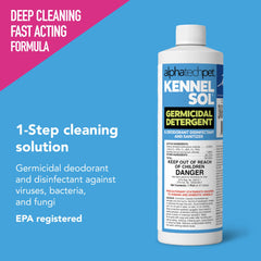 ATP KennelSol-surface-application showing spray-on disinfection for kennels and gear.