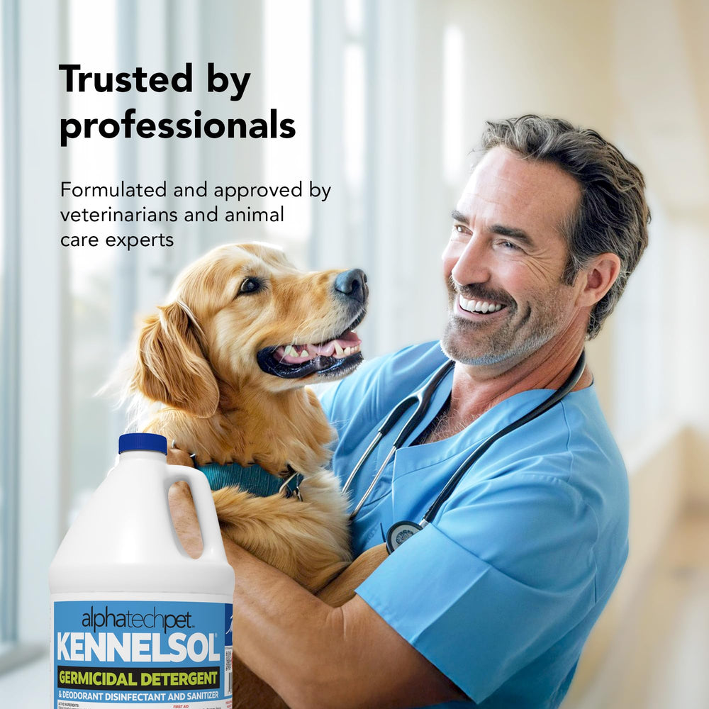 ATP KennelSol surface disinfection on kennels and equipment.