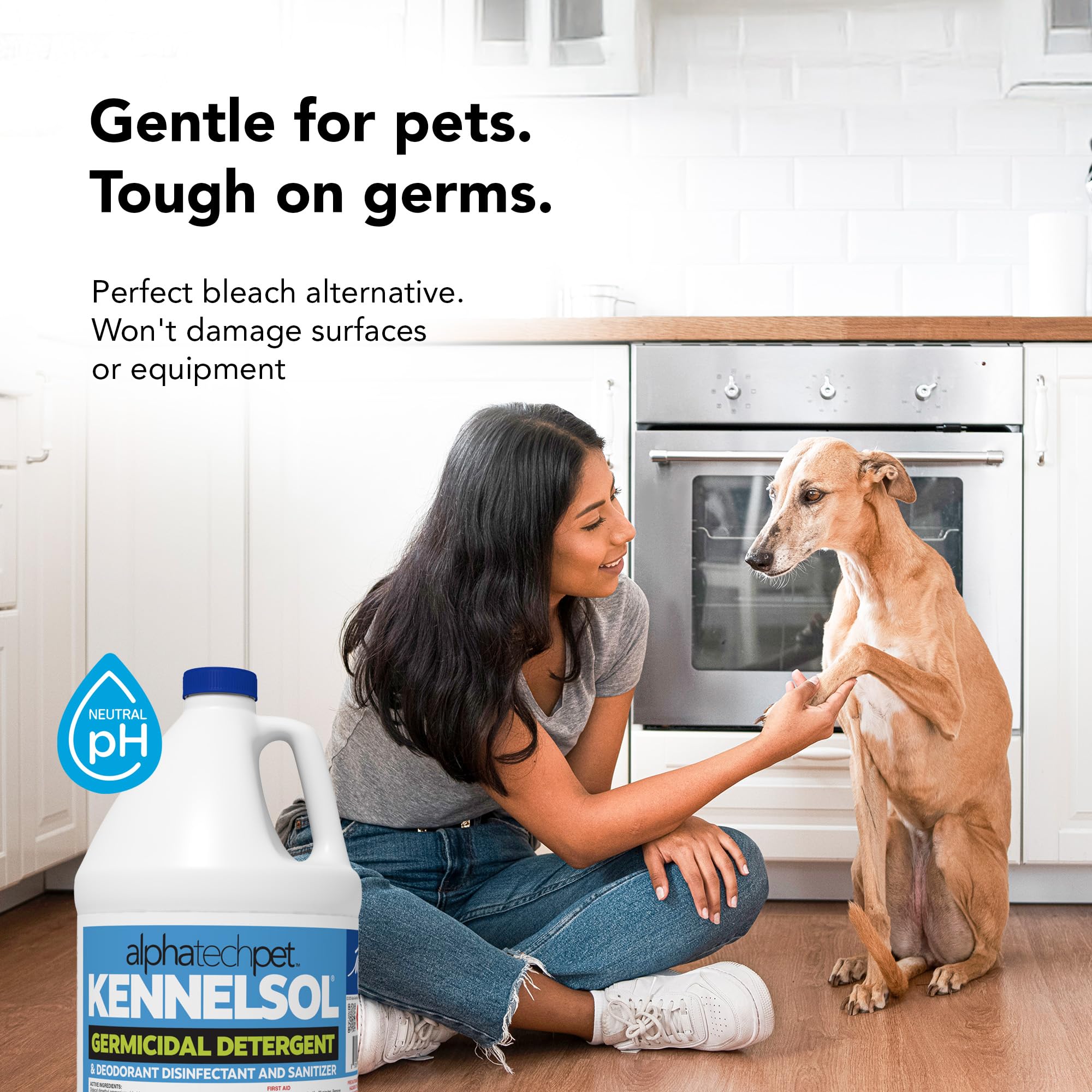 ATP KennelSol wintergreen scent image highlighting fresh odor after cleaning.