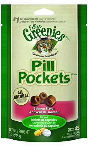 ATROFY Greenies Pill Pockets for Cats in Salmon flavor for easy pill administration