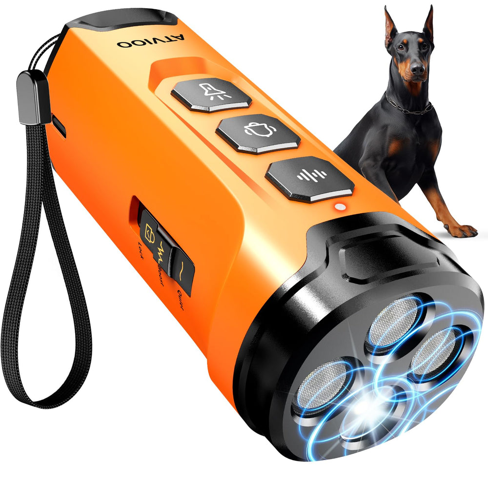 ATVIOO Dog Bark Deterrent Device front view for quiet yard training