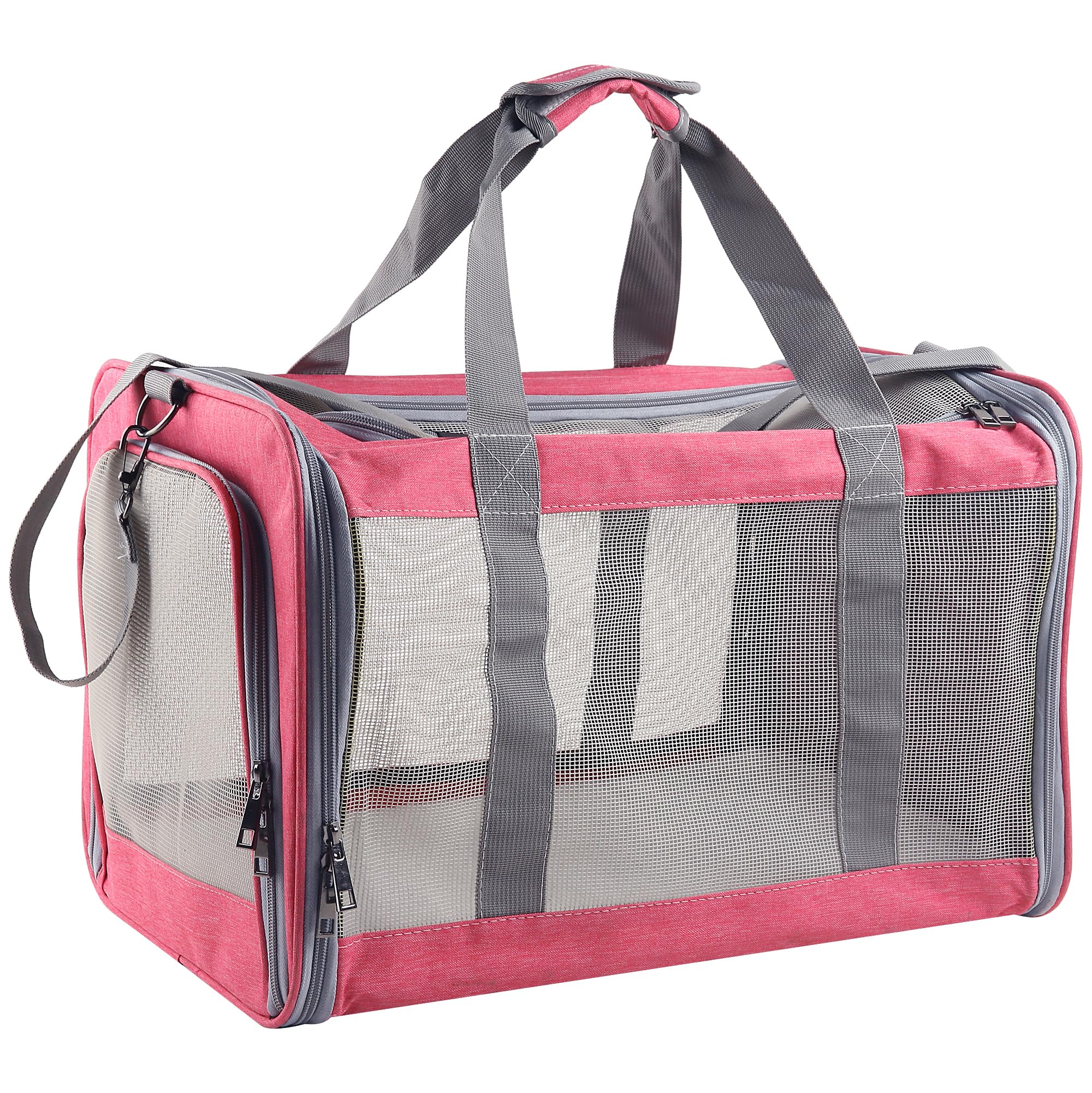Atvobiy cat carrier with breathable mesh windows keeps pets cool during trips