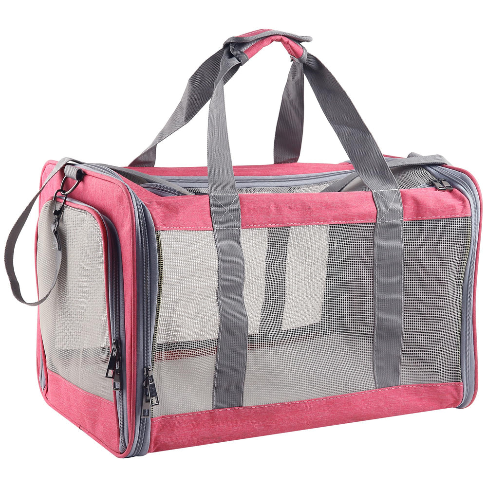 Atvobiy cat carrier with breathable mesh windows keeps pets cool during trips