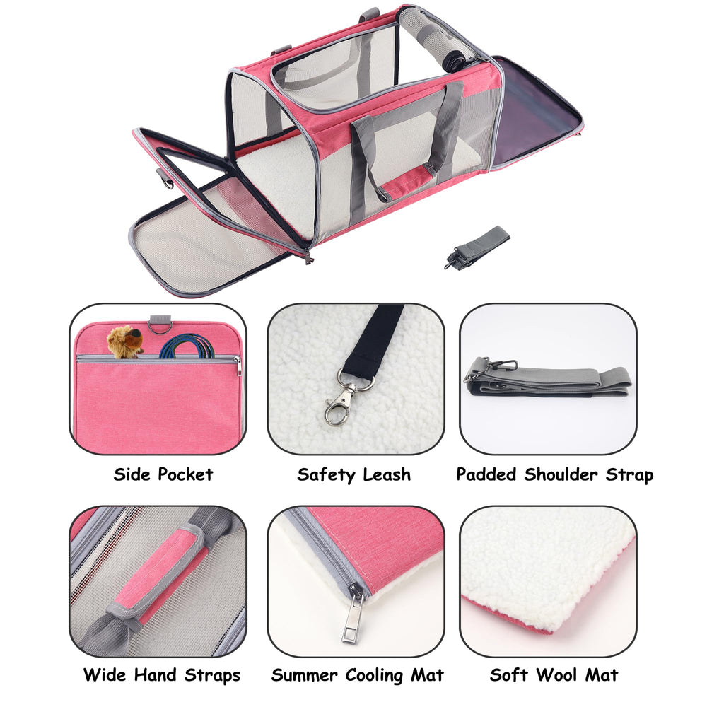 Atvobiy cat carrier offers handheld and adjustable shoulder strap for easy portability