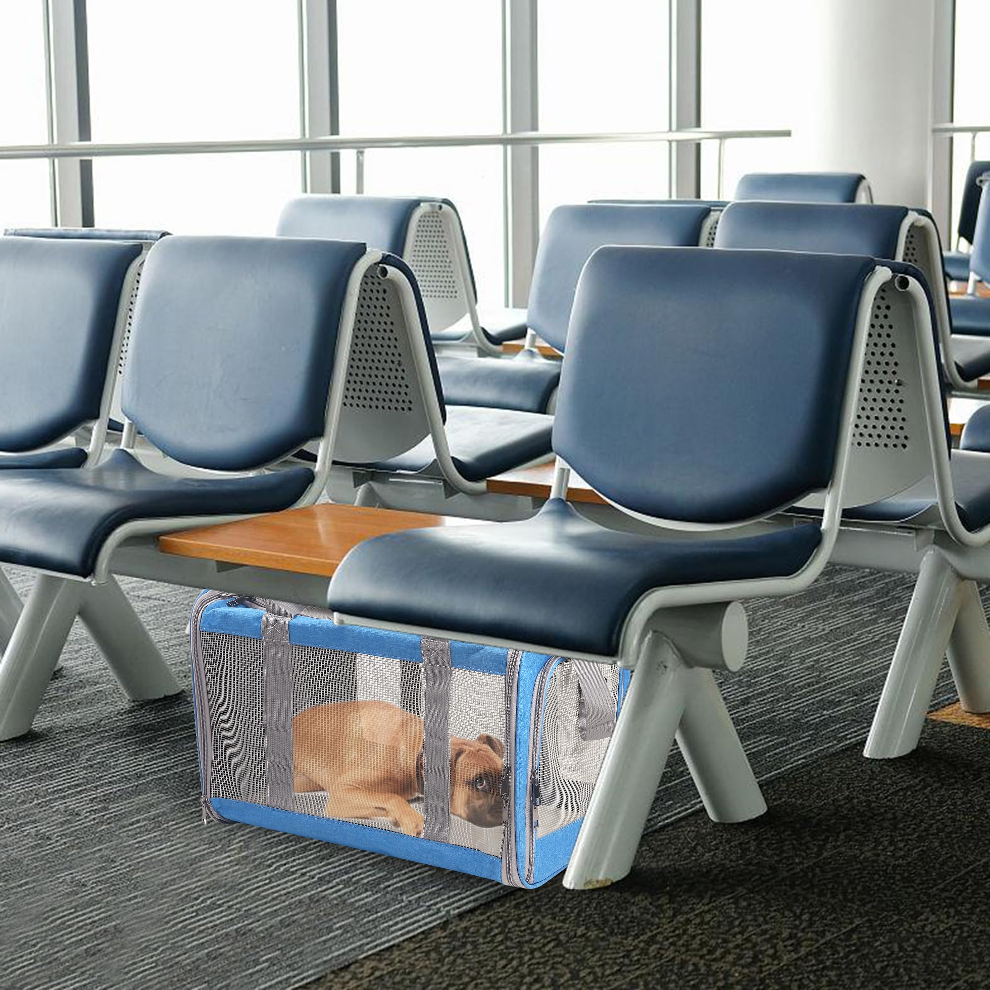 Atvobiy carrier with ventilated mesh sides for breathable travel