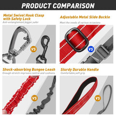 AUBELL 360-degree rotating carabiner enables smooth direction changes on walks.